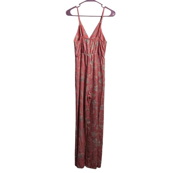 BooHoo Women 6 Paisley Print Wrap Strappy Wide Leg Jumpsuit NWT - Picture 2 of 16